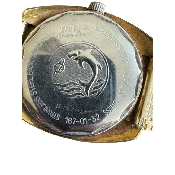 Vintage Enicar Ocean Pearl 167-01-32 Gold Plated Swiss Watch Runs Well Timepiece - Picture 8 of 10